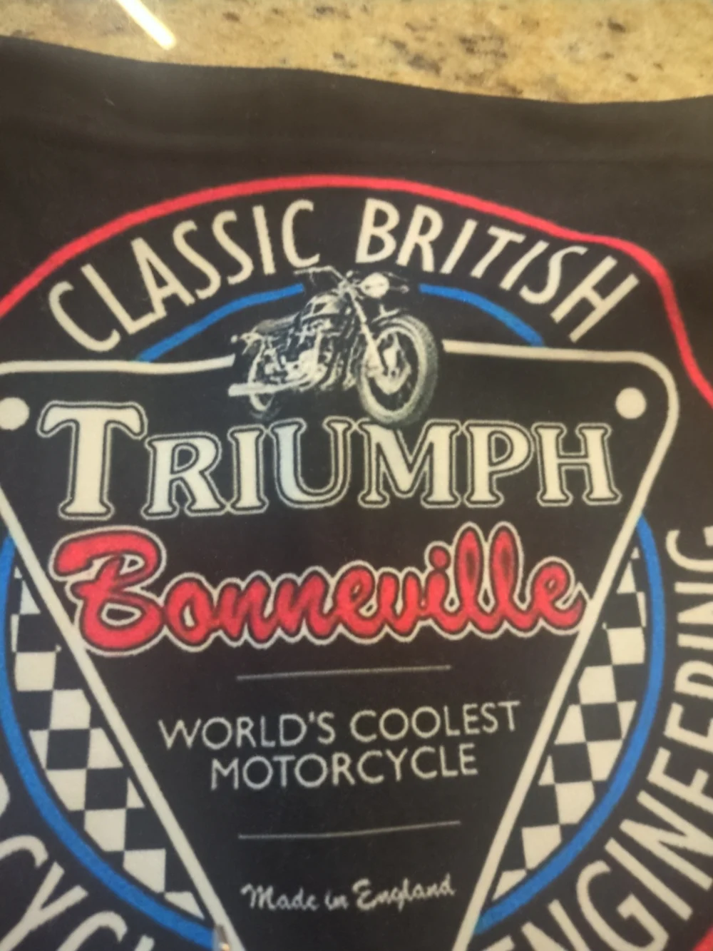 Triumph Bonneville Graphic Neck Tube/Scarf - Black with Red & Blue Logo